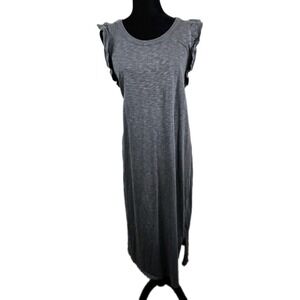 Universal Thread Women's‎ Size XXL Gray Ruffle Sleeve Midi Dress | 100% Cotton |